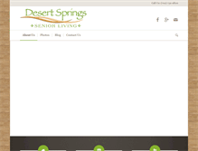 Tablet Screenshot of desertspringsliving.com